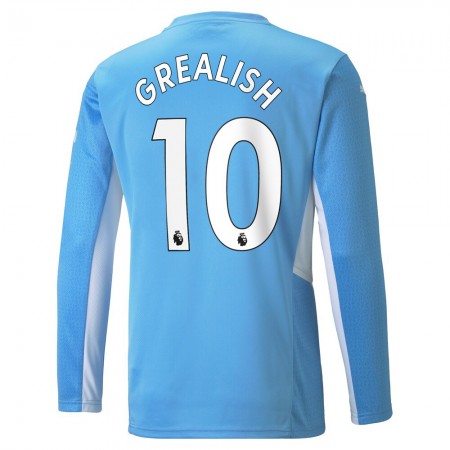 Billiga Fotbollströjor Manchester City Jack Grealish 10 Hemma tröja 2021/22 Långärmad